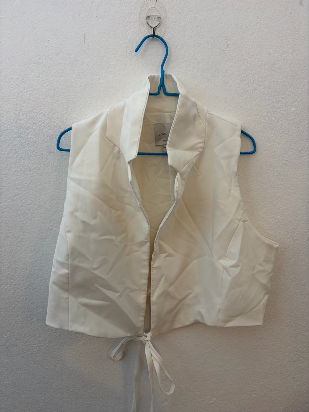 Love Tree Cream Puffer Vest